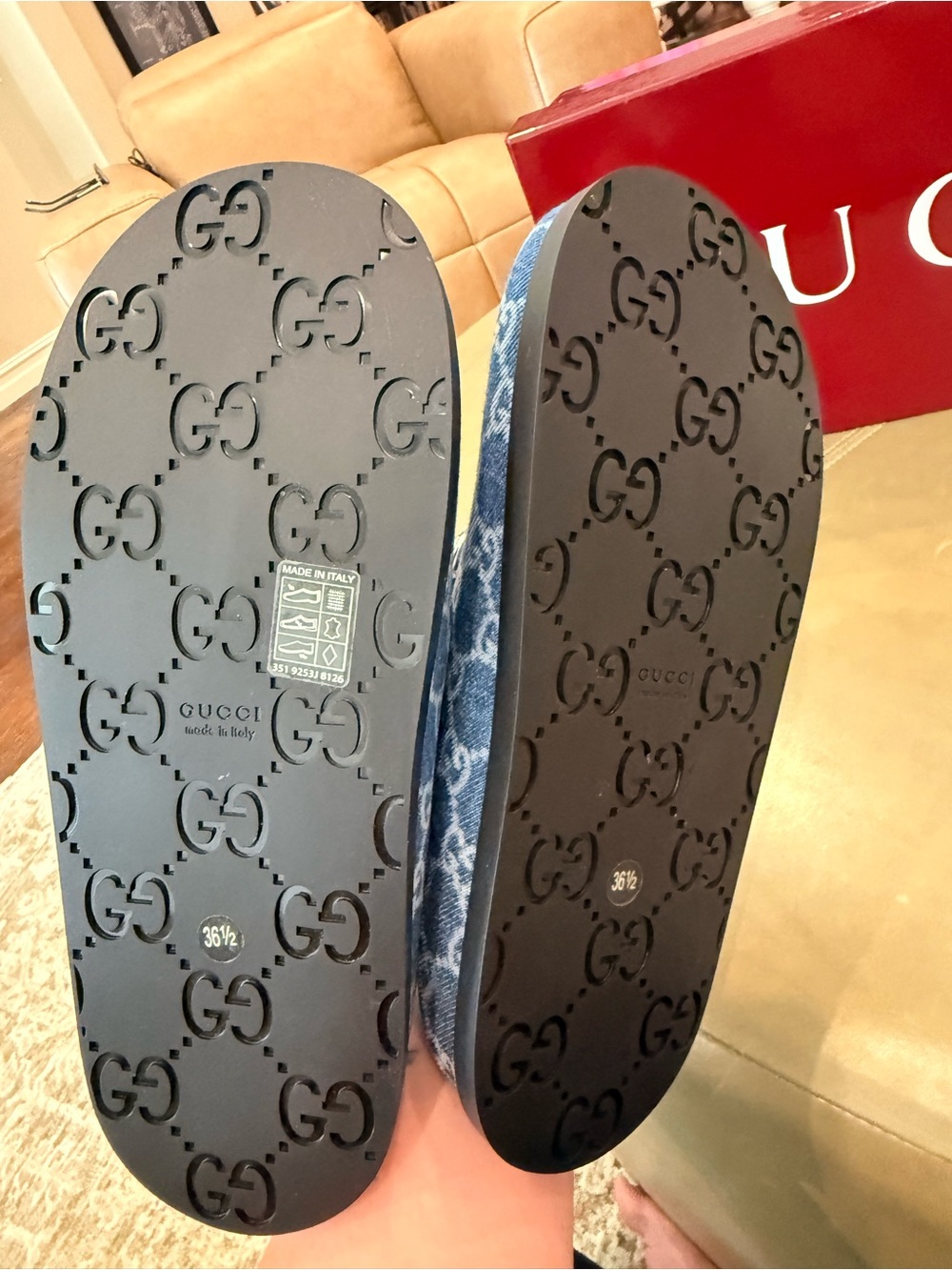NWT Gucci - Denim mule with horsebit, size 36.5 (6.5). - Picture 7 of 9